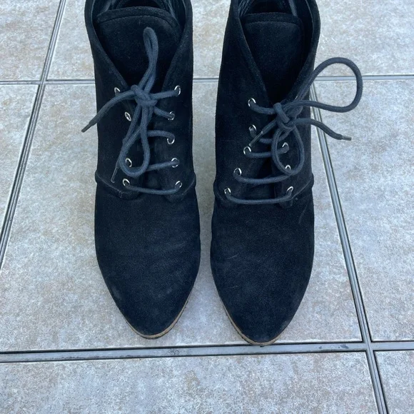 Giuseppe Zanotti Black Suede Wedge Shoes